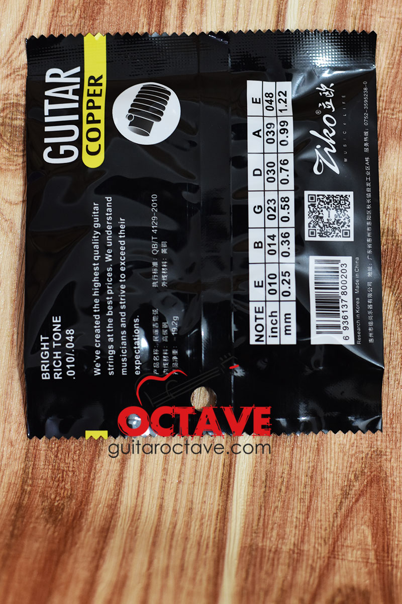 Ziko DAG 010 Extra Light Acoustic Guitar String OCTAVE Guitar