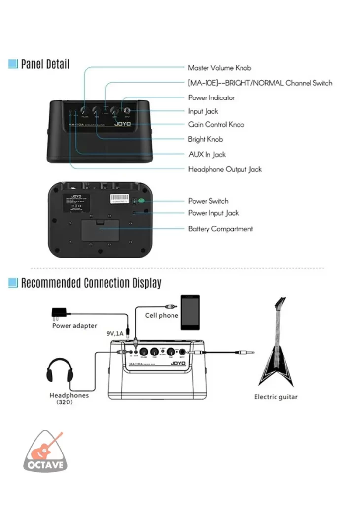 JOYO-MA-10E-Electric-Guitar-Amp-Price- in BD | Cheap Electric guitar portable amp in BD